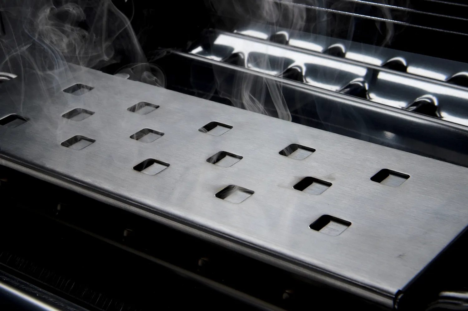 Broil King rookbox rvs met schuif en 2 vakken smokerbox