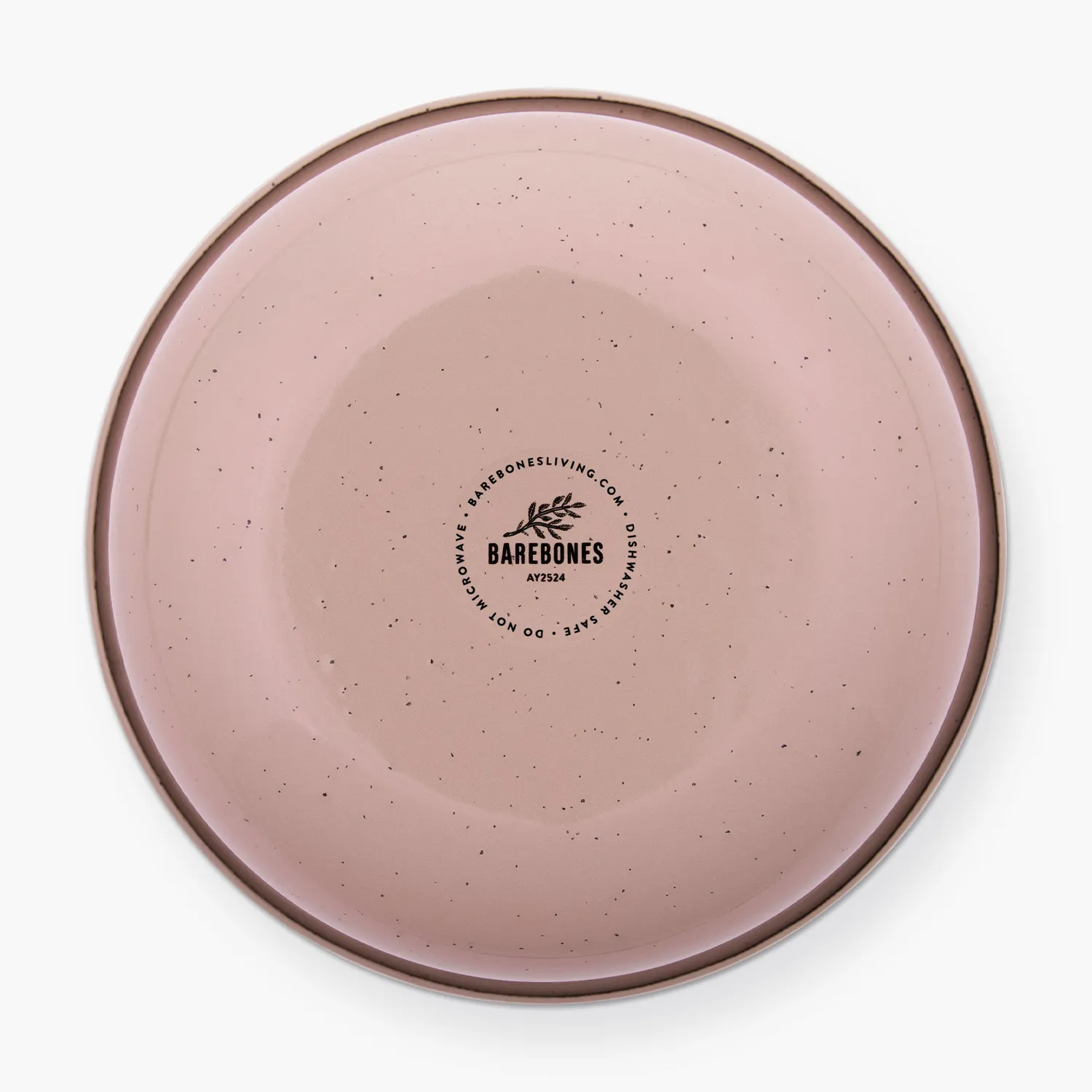 Bare Bones Living Rolled Enamelware Bowl Set Dusty Rose