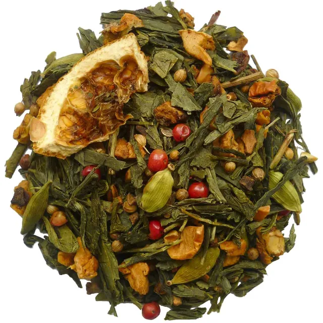 Sartons Groene Chai thee sencha sinaasappel kaneel