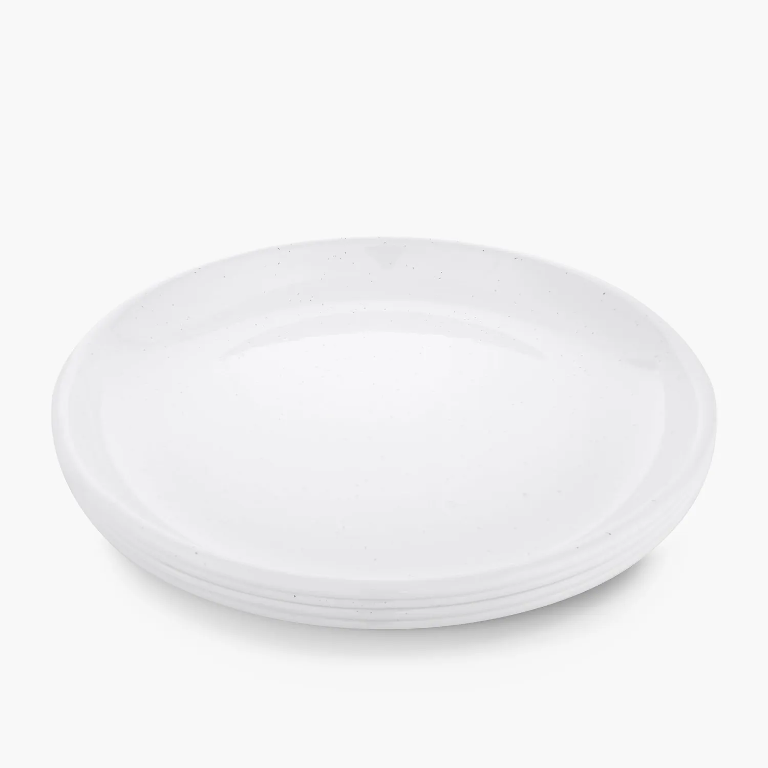 Bare Bones Living Rolled Enamelware Plate bordenset emaille Soft White