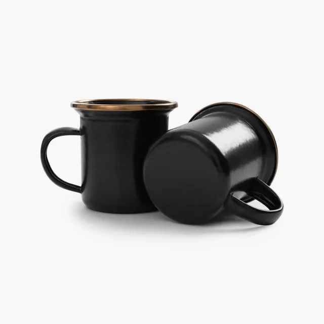 Bare Bones Living Enamel espressokopjes set 2-delig