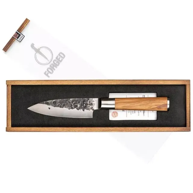 Forged Olive Petty mes olijfhout Japans snijmes