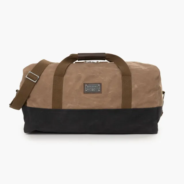 Bare Bones Neelum Duffel weekendtas Khaki waxed canvas
