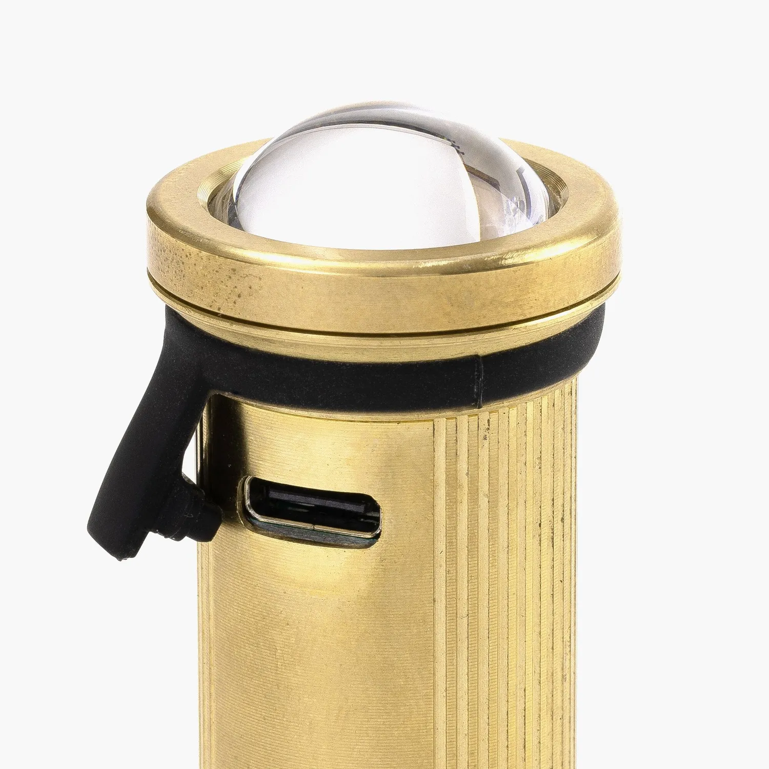Bare Bones Living Mini Flashlight zaklamp Brass oplaadbaar