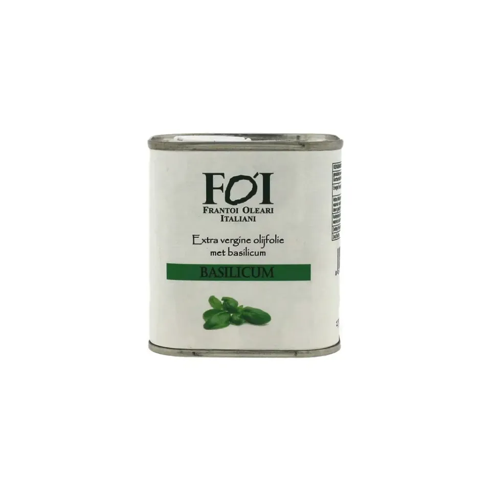 FOI olijfolie met basilicum fles 175 ml kruidig