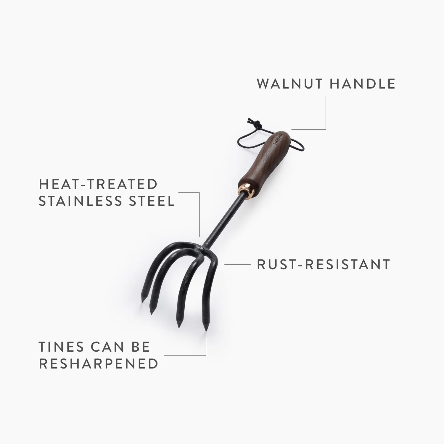 Bare Bones Living Cultivator tuinhark rvs tanden