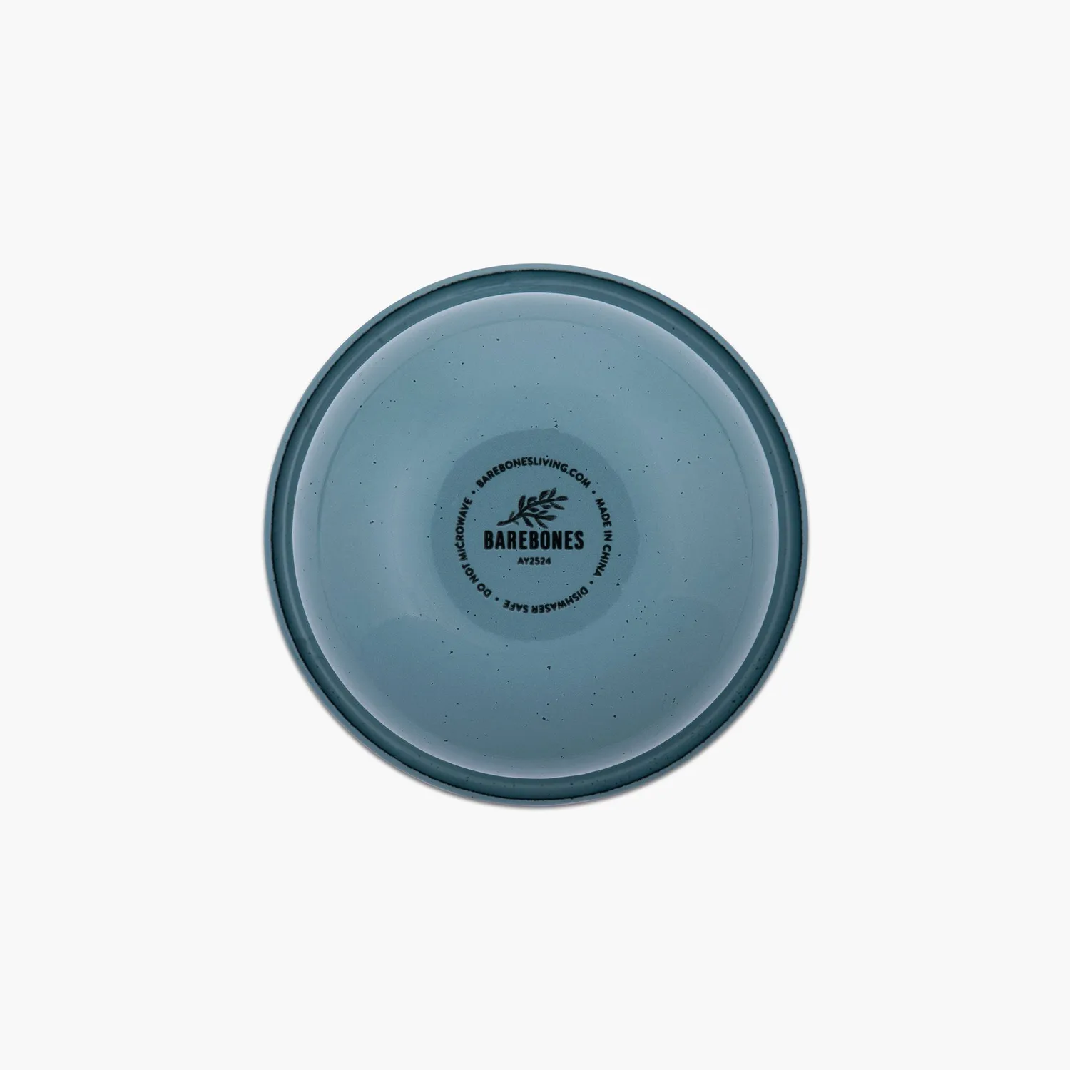 Bare Bones Living Rolled Enamelware Side Bowl emaille kommen Smoky Blue