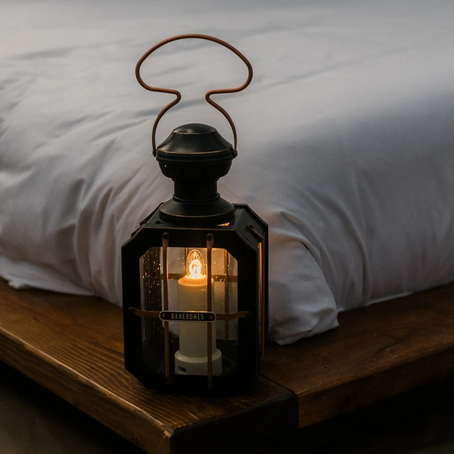 Bare Bones Box Candle Lantern kaarslantaarn zwart staal