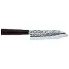 Konro Santoku santokumes 16,5 cm zwart gehamerd