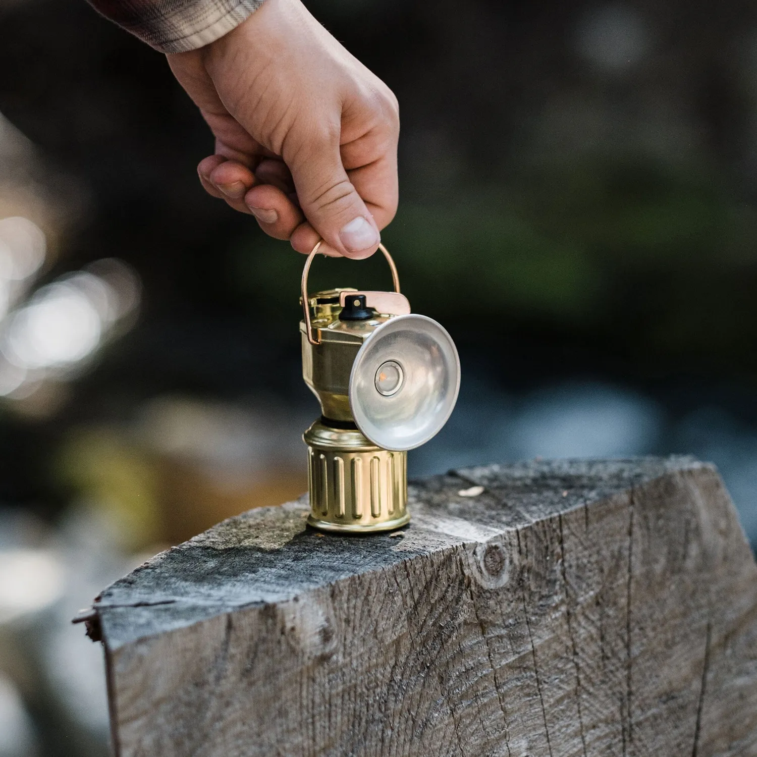 Bare Bones Living Miners Lantern messing dimbaar