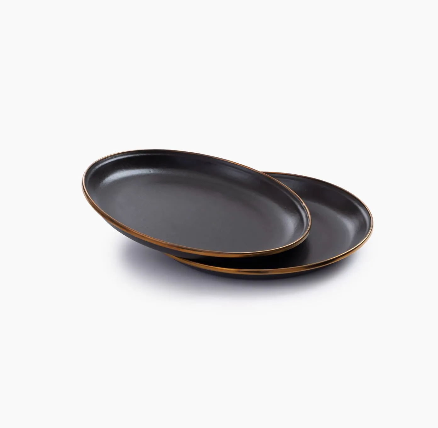 Bare Bones Living Enamelware Dining Collection servies charcoal 2 stuks