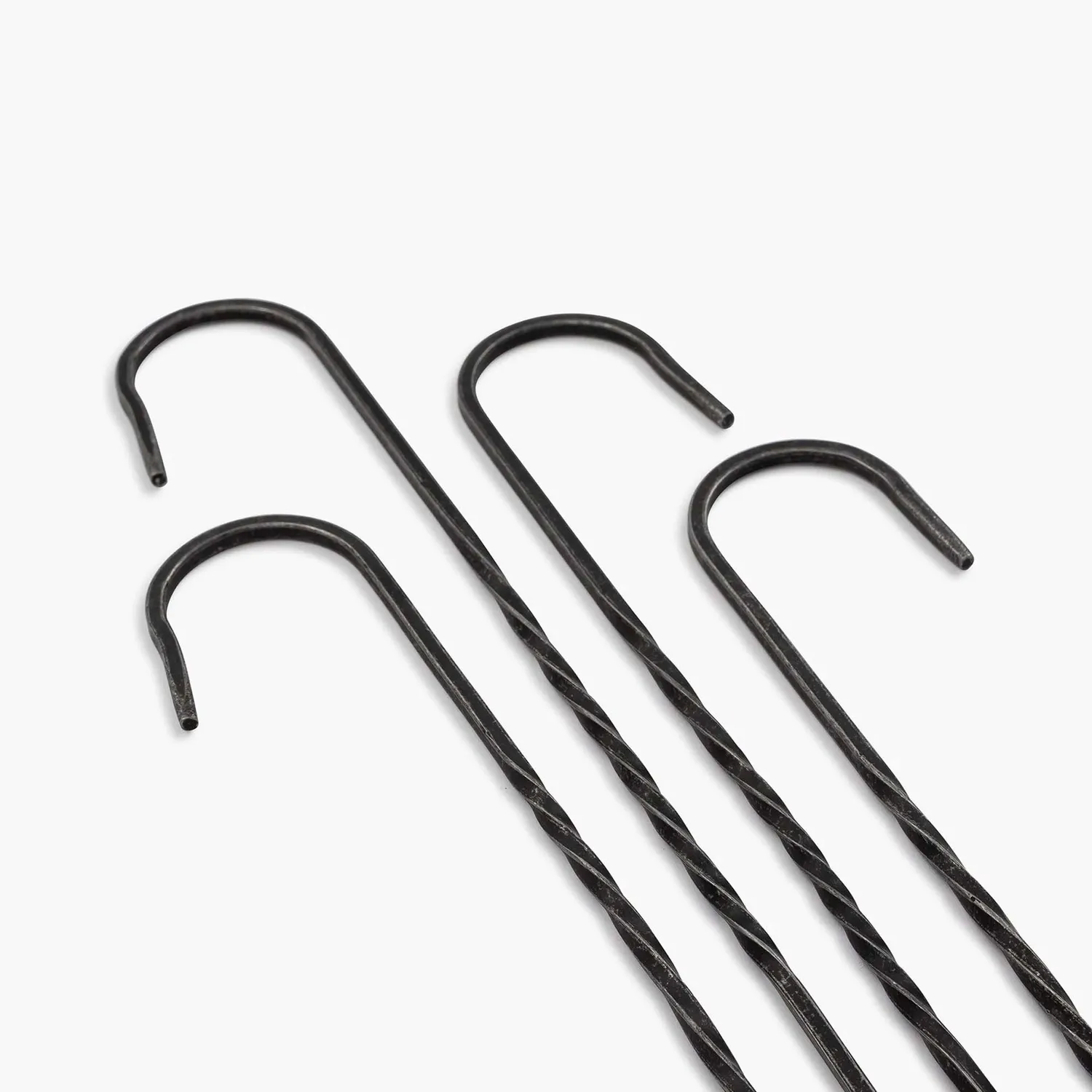 Bare Bones Cowboy Grill spiezen 4 stuks staal zwart