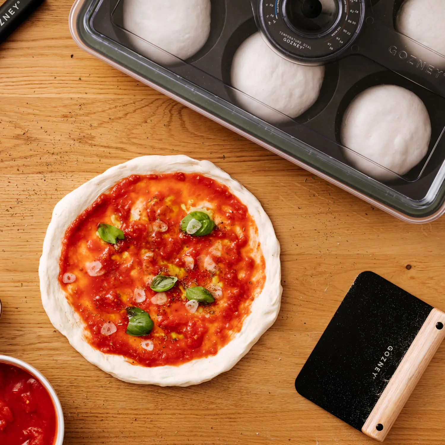 Gozney Dough Tray deegbak luchtdicht met thermometer