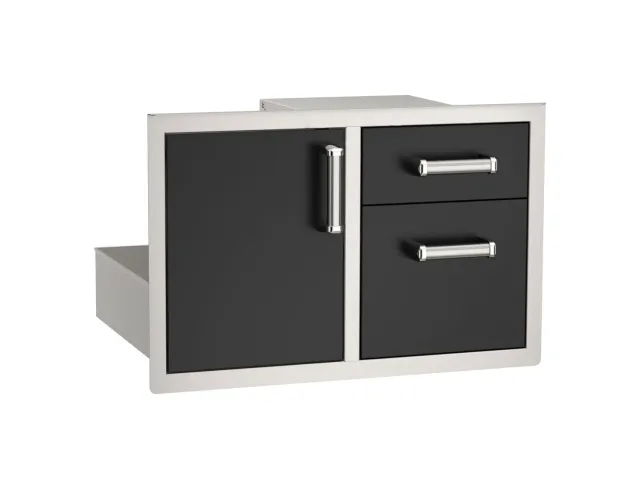 Fire Magic Black Door Drawer Combo inbouwdeur zwart met lade