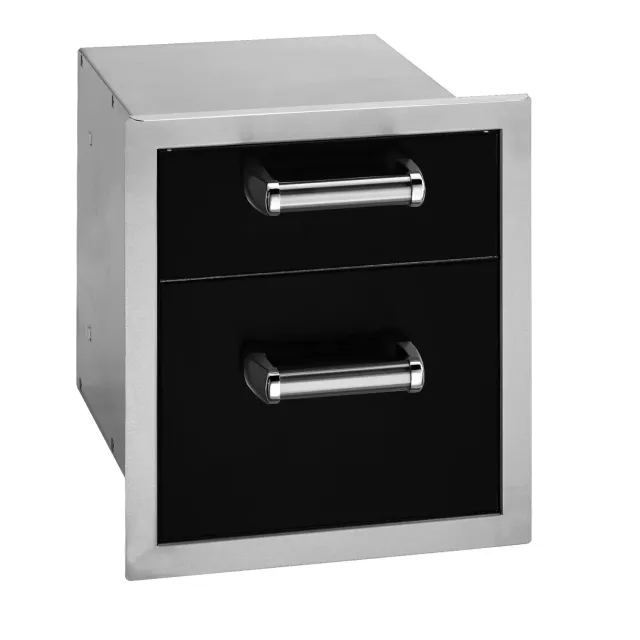 Fire Magic Echelon Diamond Black Double Drawer ladeblok zwart