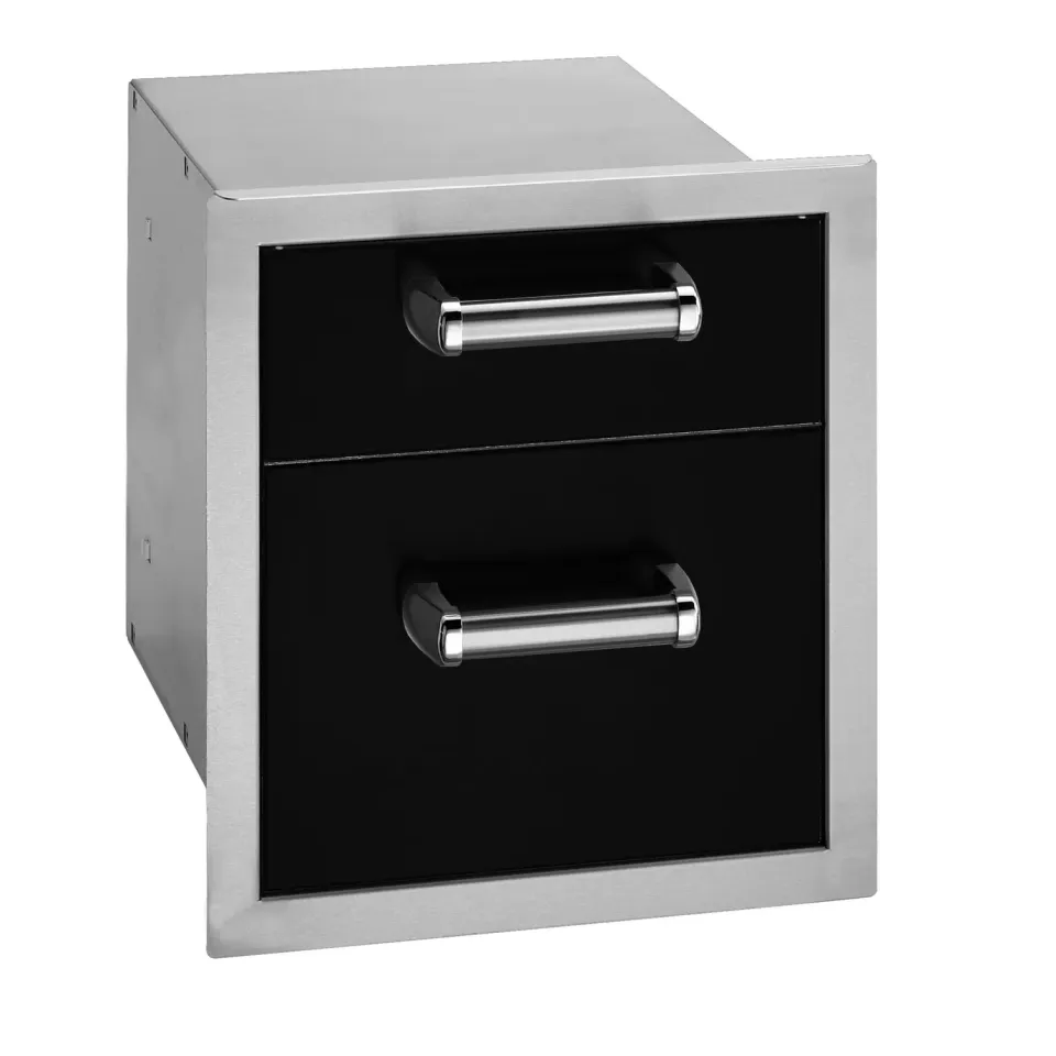 Fire Magic Echelon Diamond Black Double Drawer ladeblok zwart