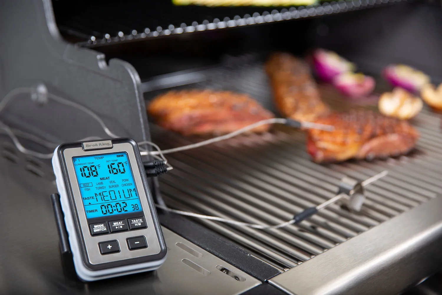 Broil King zijtafel thermometer 2 probes digitaal