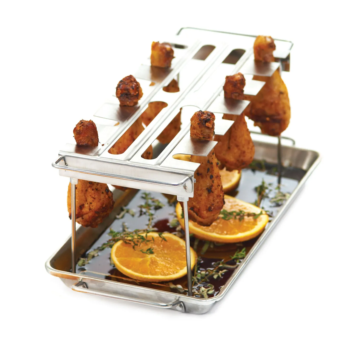 Broil King wing rack met rvs lekbak opvouwbaar