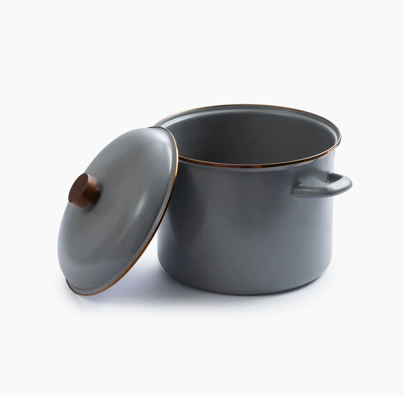 Bare Bones Living Enamel Stock Pot soeppan Eggshell emaille