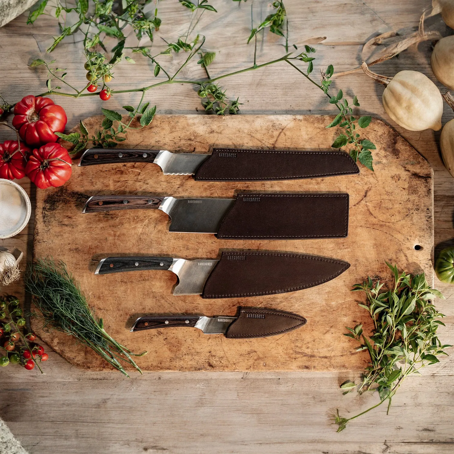 Bare Bones Living Culinary messenset 4-delig roestvast
