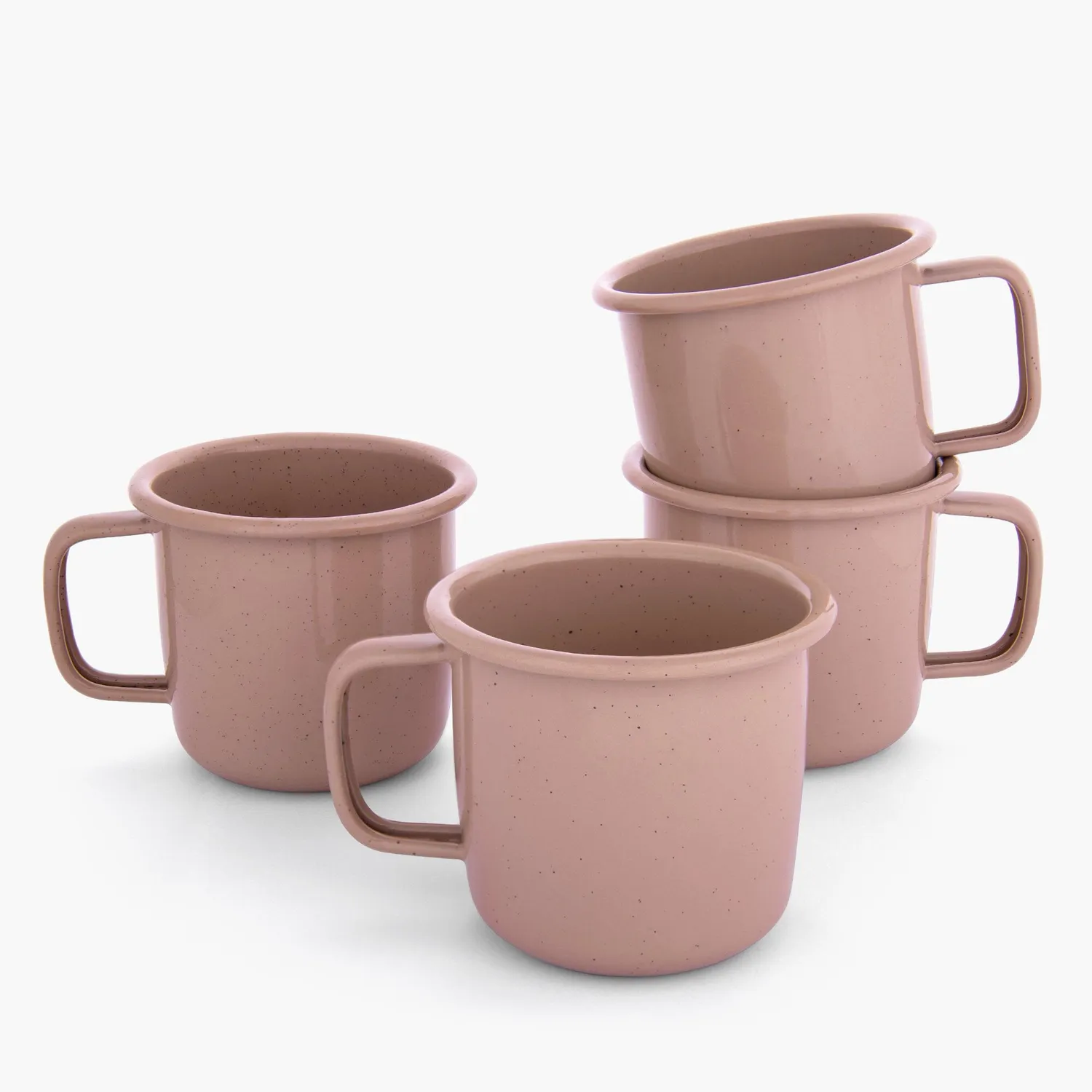Barebones Rolled Enamelware mokkenset dusty rose