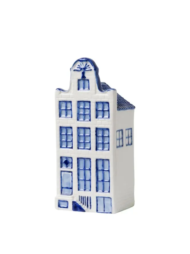 Sartons Grachtenpand nr4 huisje Delfts blauw 14cm
