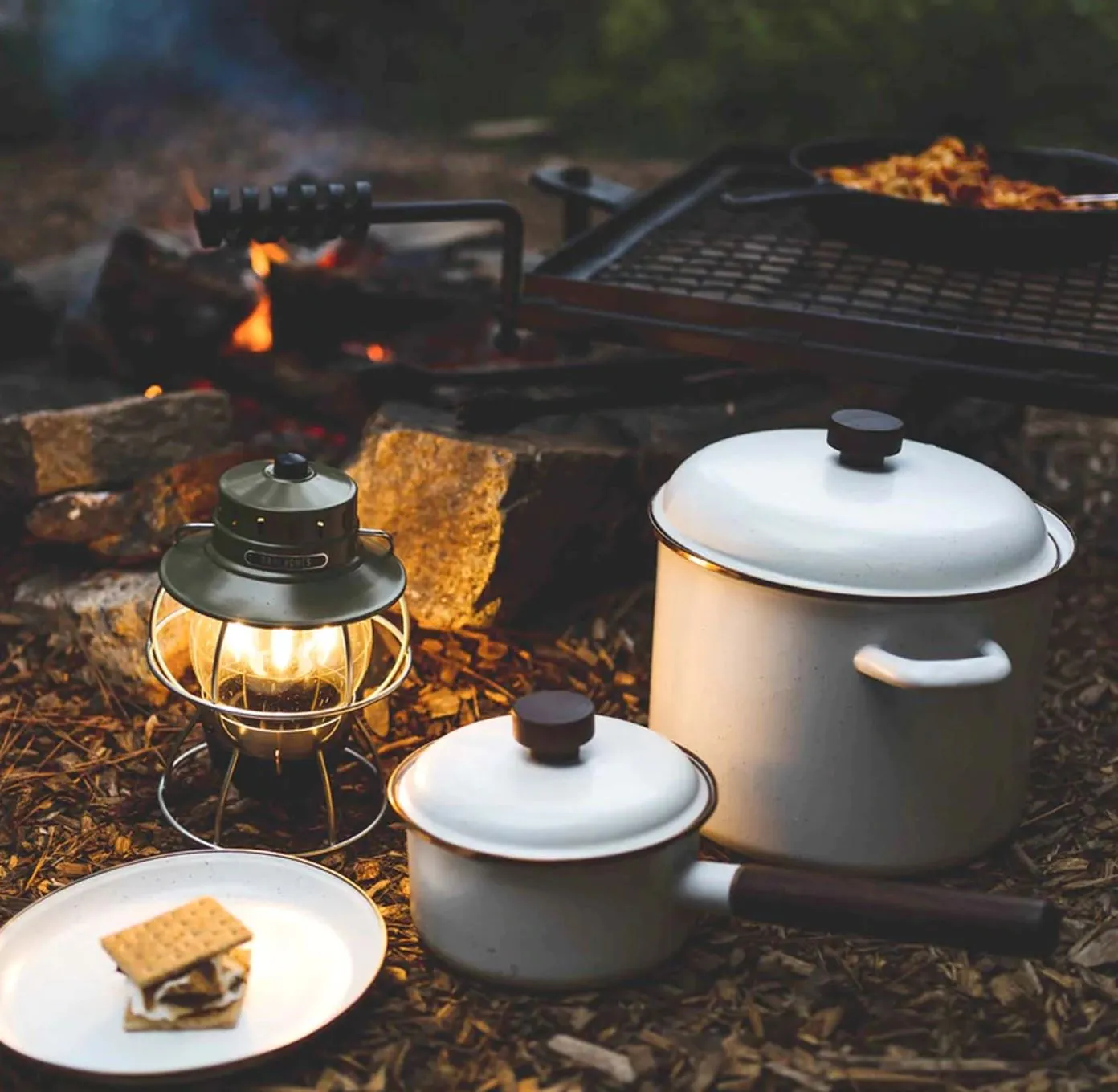 Bare Bones Living Enamel Stock Pot soeppan Eggshell emaille