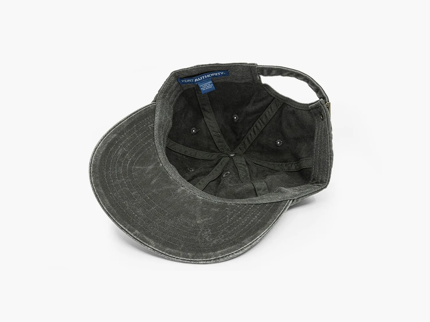 Bare Bones Dad Hat Pet Black Wash katoen verstelbaar
