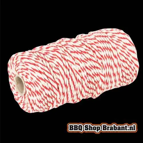 Sartons rolladetouw slagerstouw rood/wit katoen