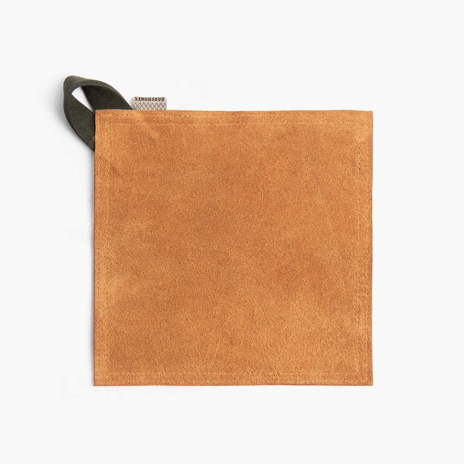 Bare Bones Suede Hot Pad pannenlappen Terracotta Tan leer