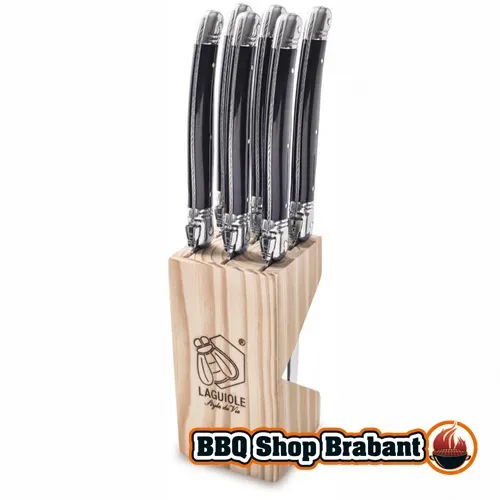 Premium Line Steakmessen zwart scherp messenset