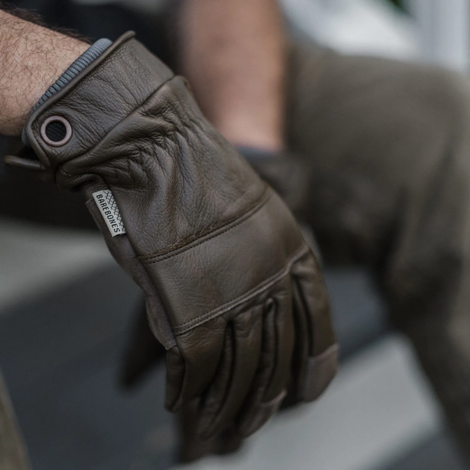 Barebones Kunar werkhandschoenen leer natural