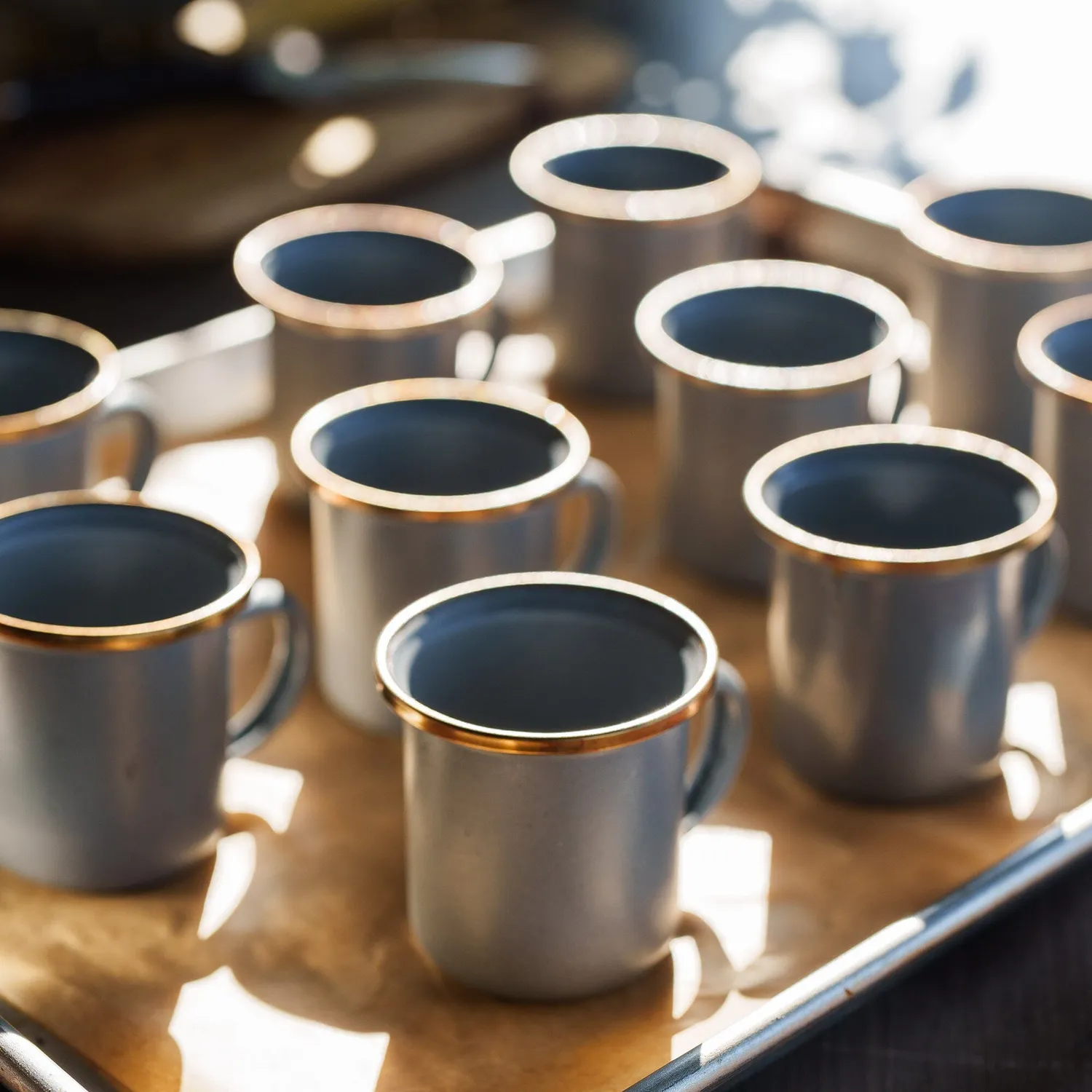 Bare Bones Living Enamel Espresso Cup emaille koffiekopjes 2 stuks