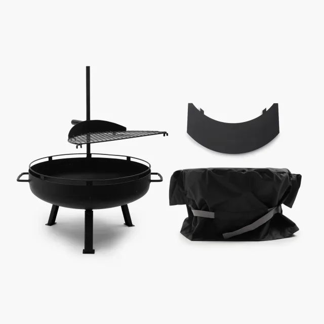 Barebones Cowboy Fire Pit Grill 23 vuurkorf barbecue bundel staal