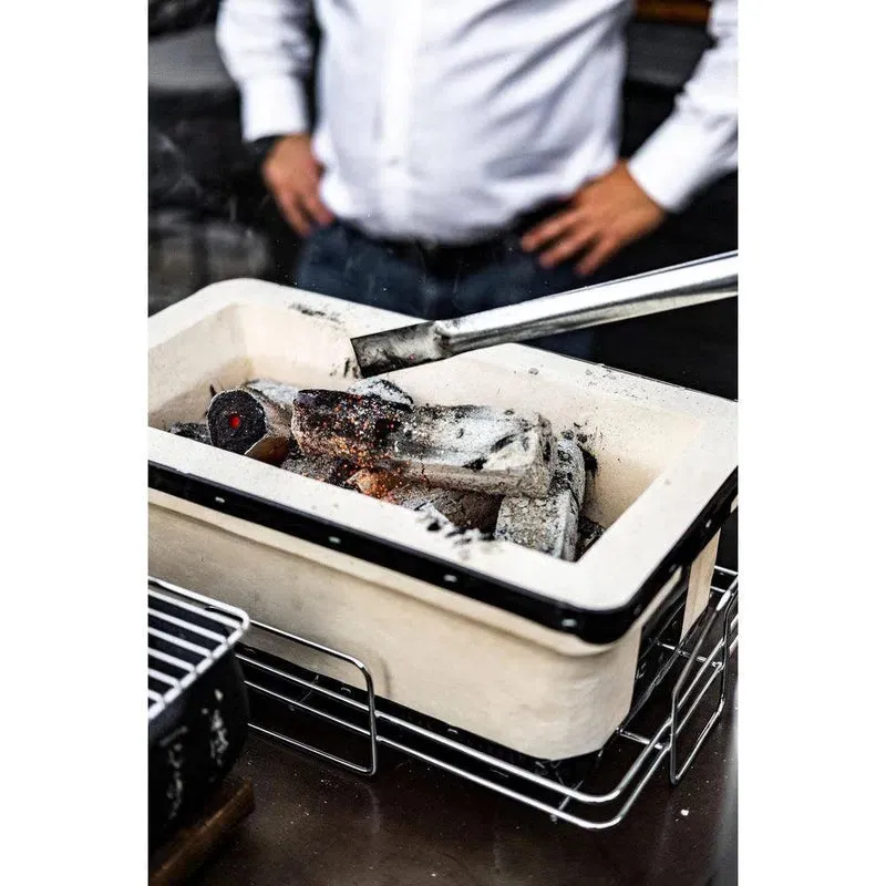 Konro ijzeren tang 45cm barbecue houtskool