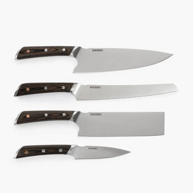 Bare Bones Living Culinary messenset 4-delig roestvast