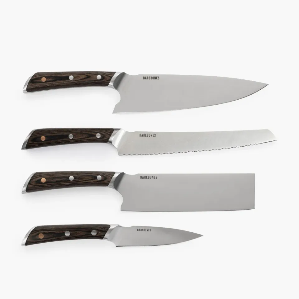 Bare Bones Living Culinary messenset 4-delig roestvast
