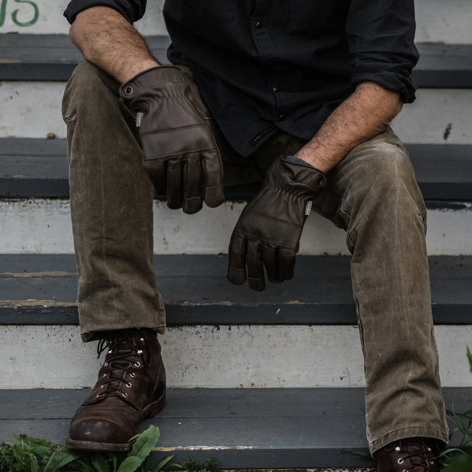 Barebones Kunar werkhandschoenen leer natural