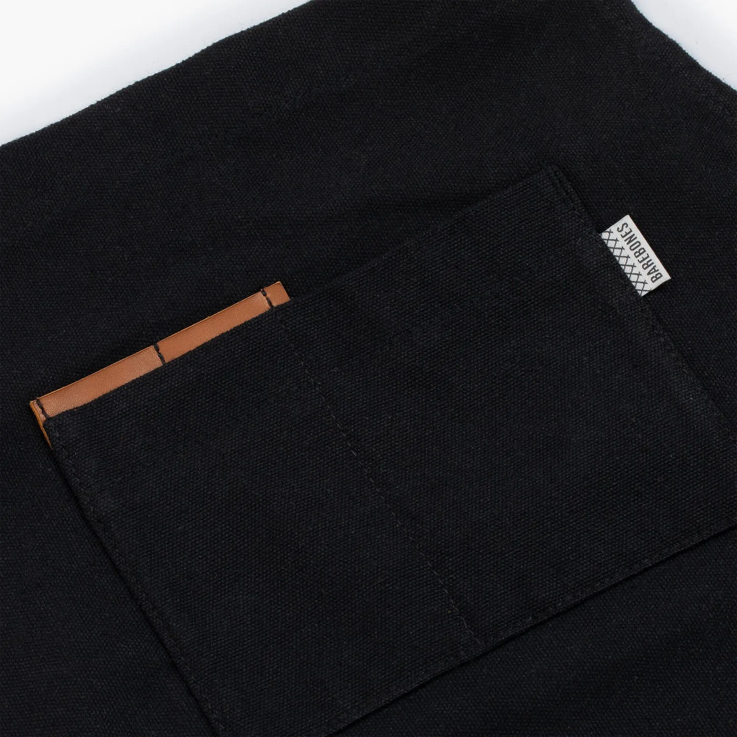 Bare Bones Living Classic Crossback Apron schort zwart canvas