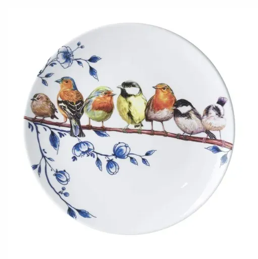 Sartons Delfts Blauw wandbord Bosvogels