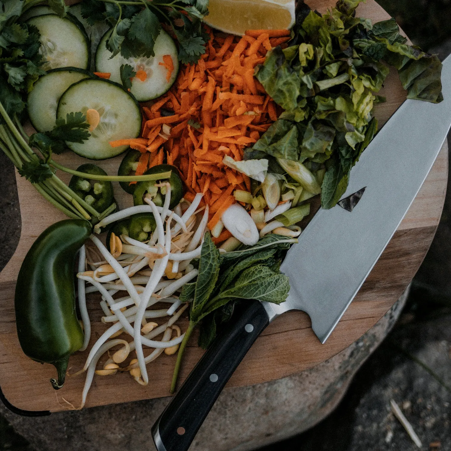 Bare Bones Living No. 8 Chef Knife koksmes pakkahout