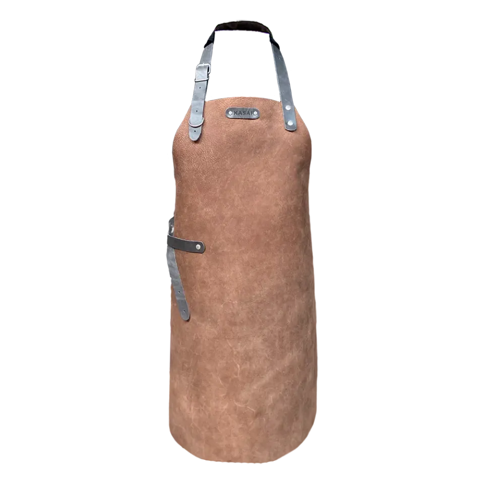 Kasai Grill Leren Schort BBQ Volnerf Buffelleer