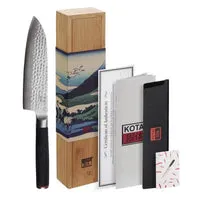 Konro Kotai Santoku mes 18cm met bamboe kist