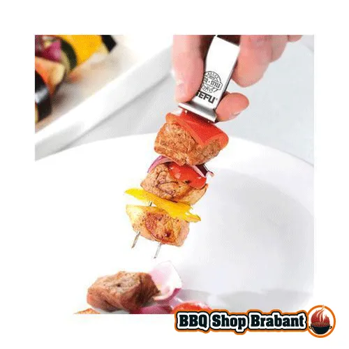 Sartons Dubbele Grillspies met Schuiver draaivast