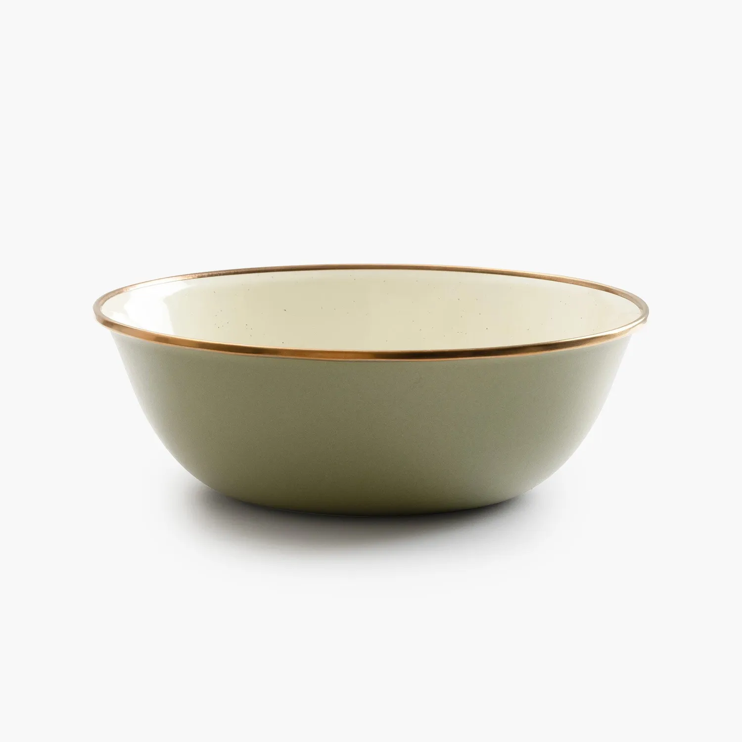 Bare Bones Enamelware 2-Tone mokken 2 stuks olijfgroen emaille