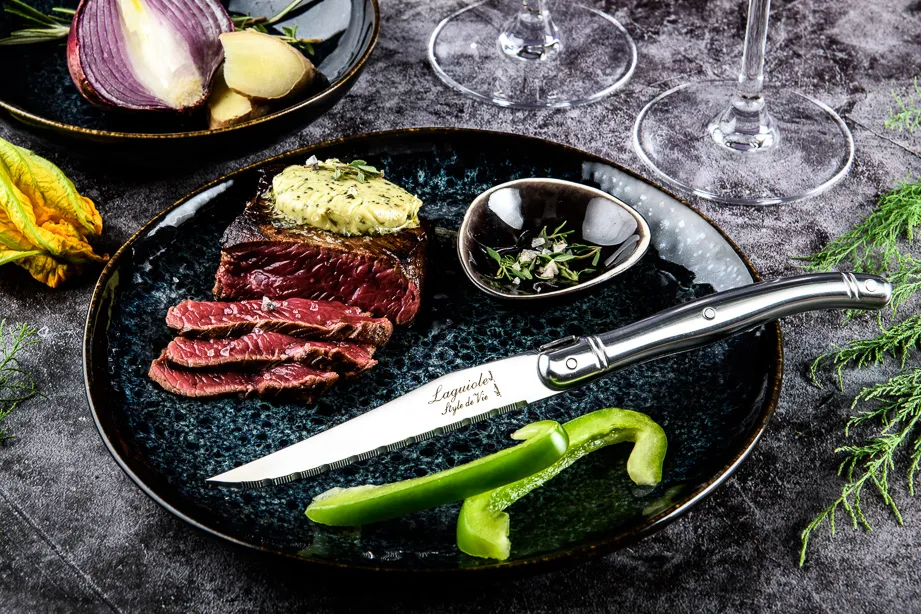 Premium Line Steakmessen zwart scherp messenset