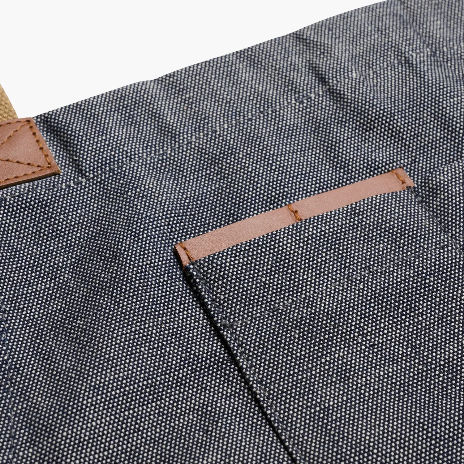 Bare Bones Living Classic Crossback Apron schort denim canvas