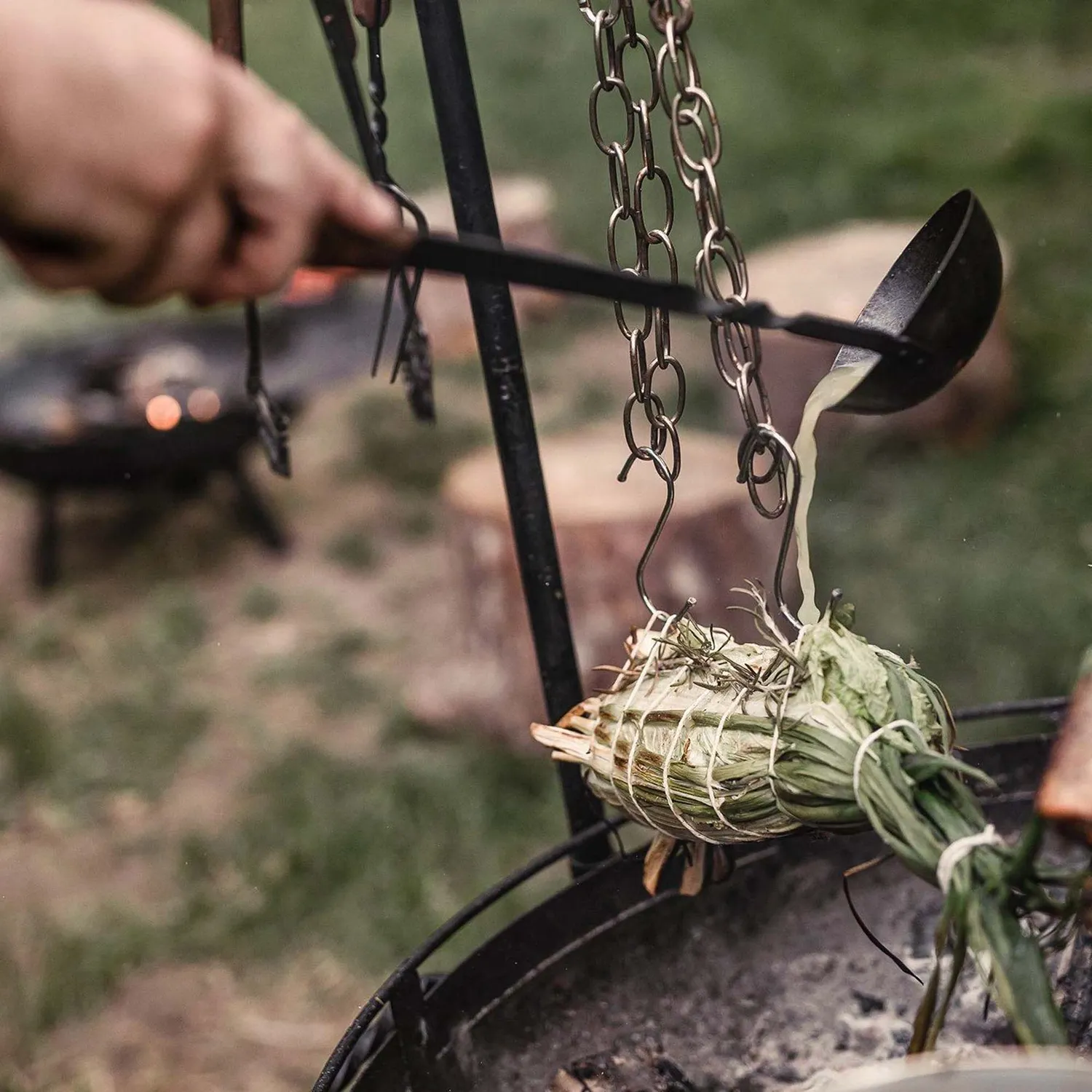 Barebones Cowboy Grill Ladle soeplepel walnoot