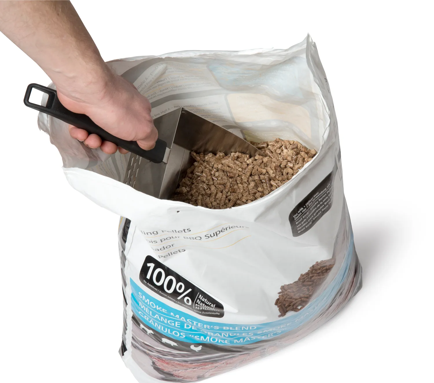 Broil King Pellet en Houtskool Schep met Maat en Zeef