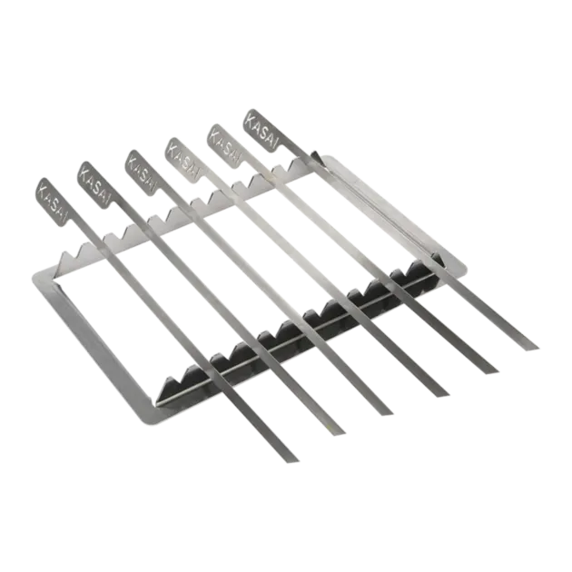 Kasai Konro spiesenrek rvs met 6 spiesen